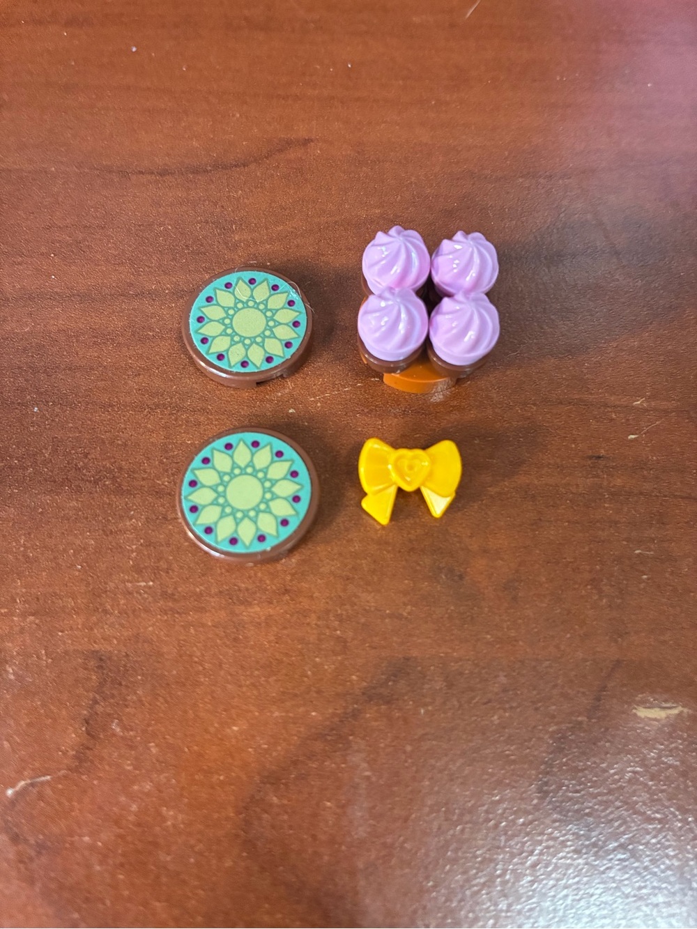 Lego Purple, Yellow & Green Decorative Accessory Pieces